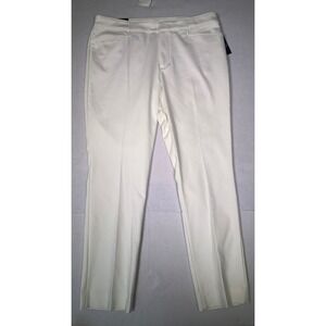 Chaps Slim Leg Dress Pants Womens 16 White New